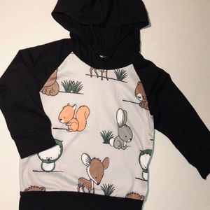 Woodland animals hoodie